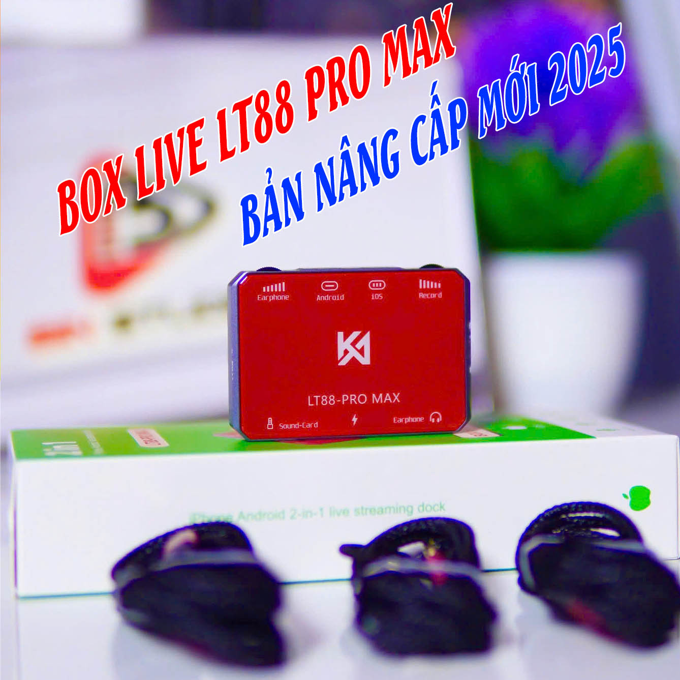 {MỚI} Box Live Stereo LT88 Pro Max Chất Lượng Cao, Vừa Sạc Vừa Live PK 2 Chiều, Tích Hợp 2 Cổng Type C & Lightning